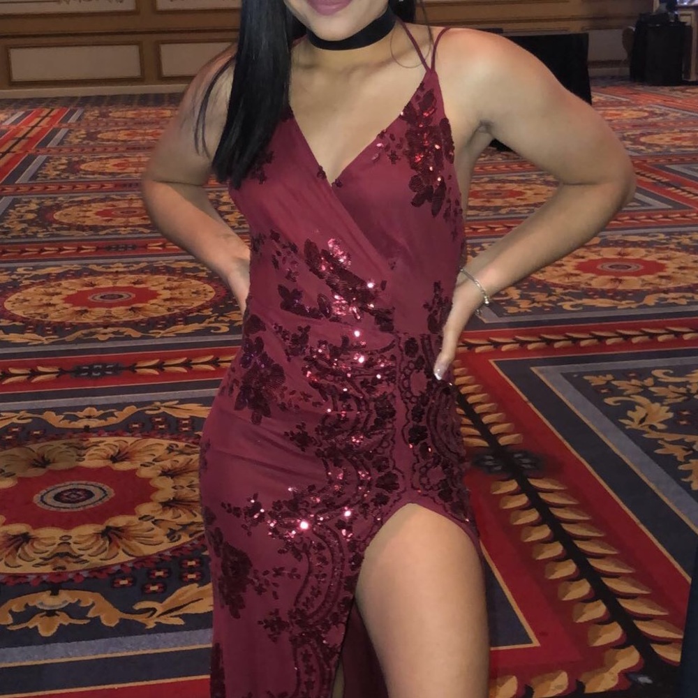 Red Lace Dress Ball Dress